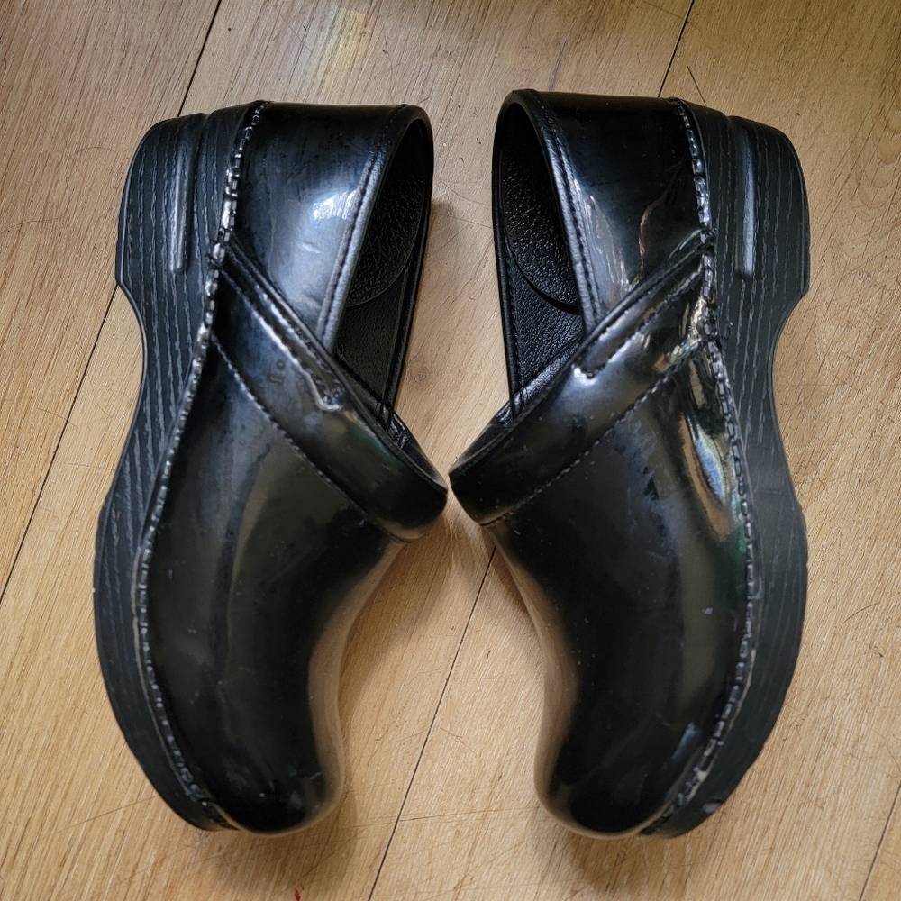 Dansko Patent Black Slip-On Shoes